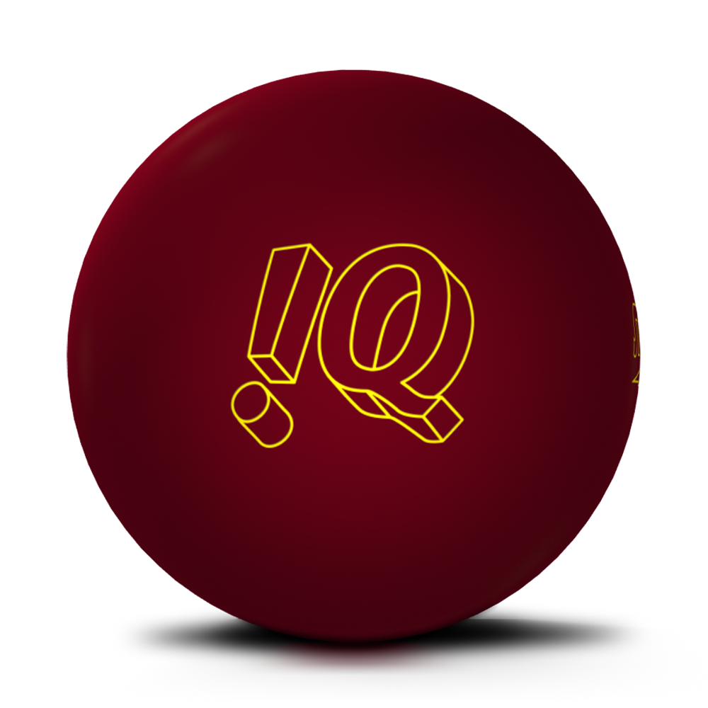 Storm !Q Tour 78U bowling ball with burgundy urethane coverstock and yellow !Q logo — tournament-grade spare ball with predictable straight motion for clean 7-pin and 10-pin conversions