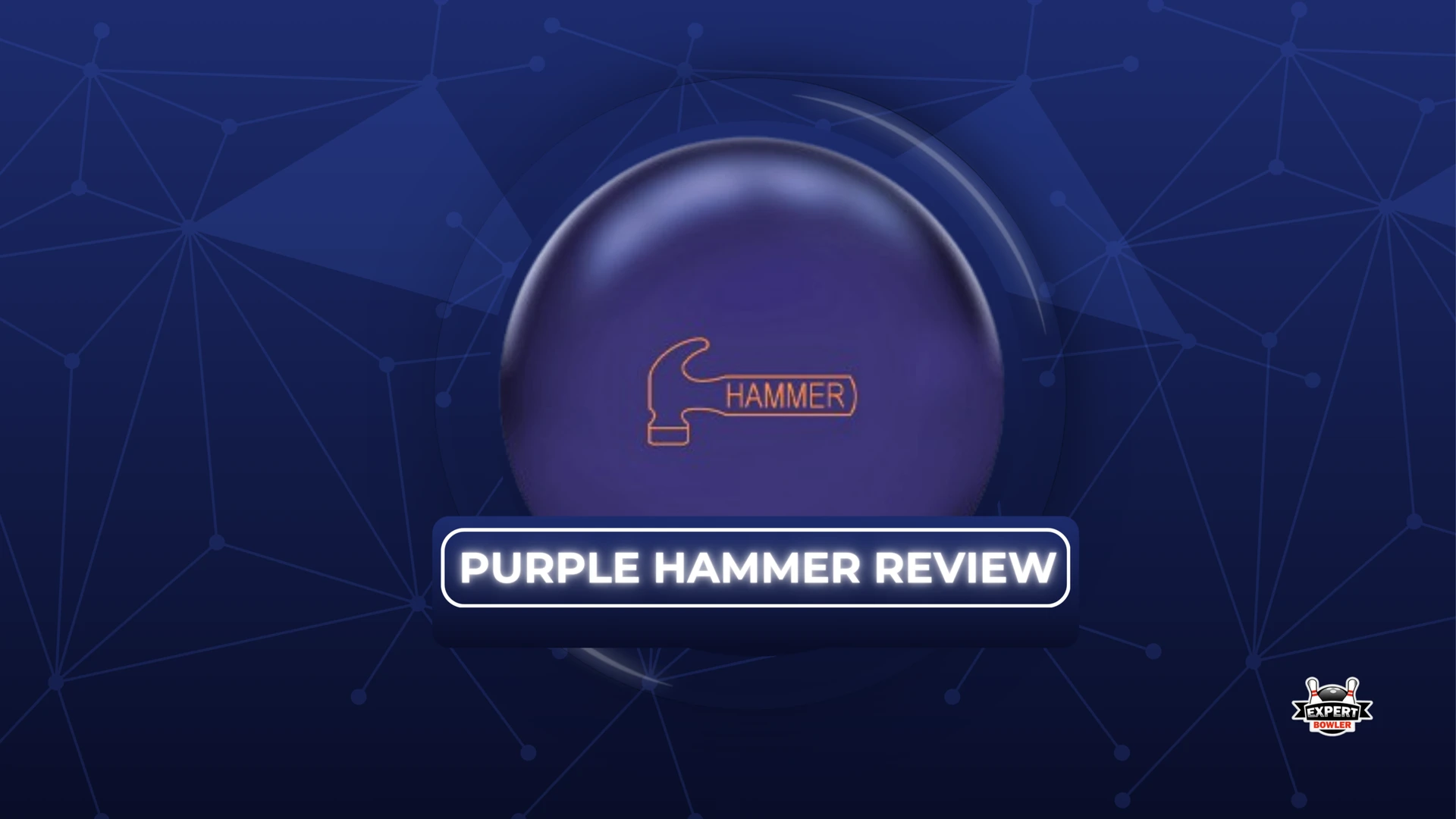 Hammer Purple Pearl Urethane bowling ball used for smooth transition control